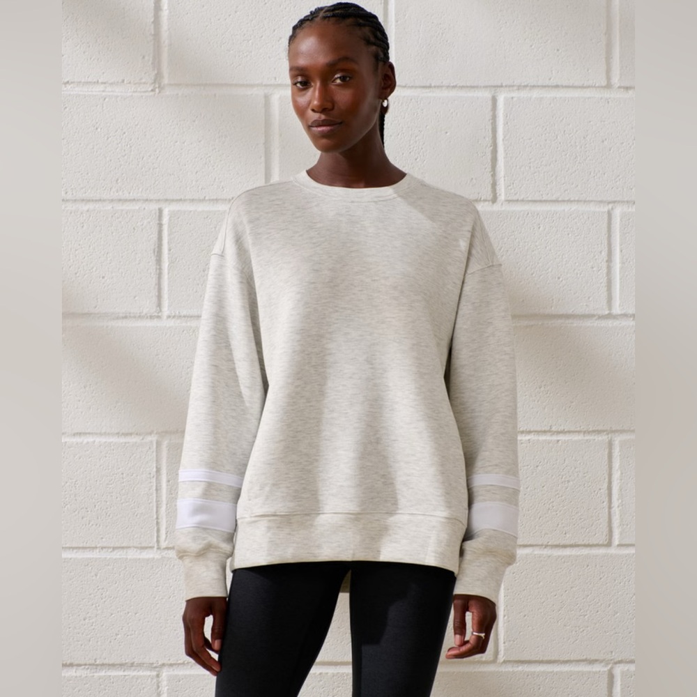 NWT [Abercrombie & Fitch] YPB neoKNIT Crewneck Sweatshirt Light Blue Women’s XL - Picture 3 of 12